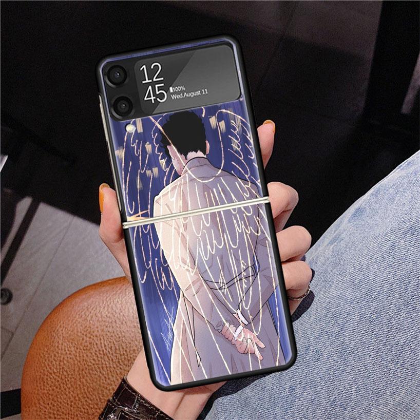 

Angel Castiel Supernatural Phone Case For Samsung Z Flip 7 6 5 4 3 Galaxy ZFlip7 ZFlip6 ZFlip5 ZFlip4 ZFlip3 5G Print Cover Samsung Z Flip 7