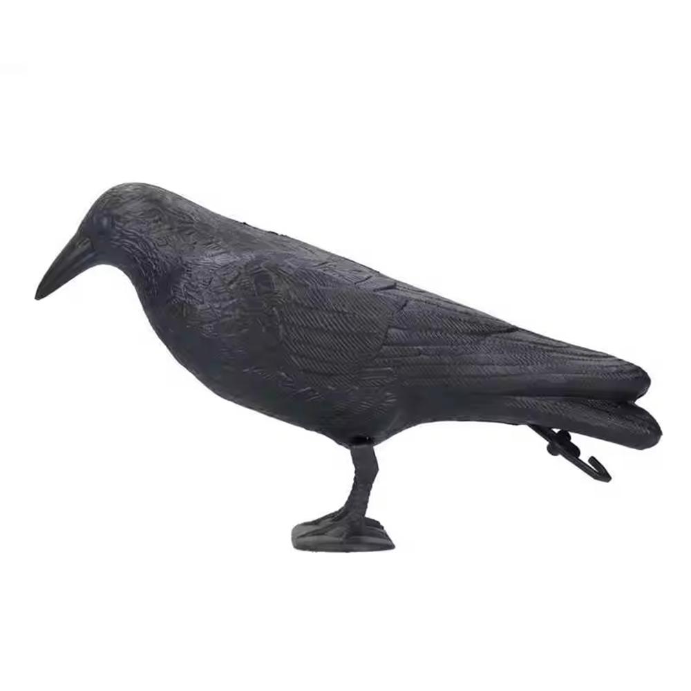Crow Decoration Simulation Plastic Crow Decoration With Footposts Courtyard Garden
