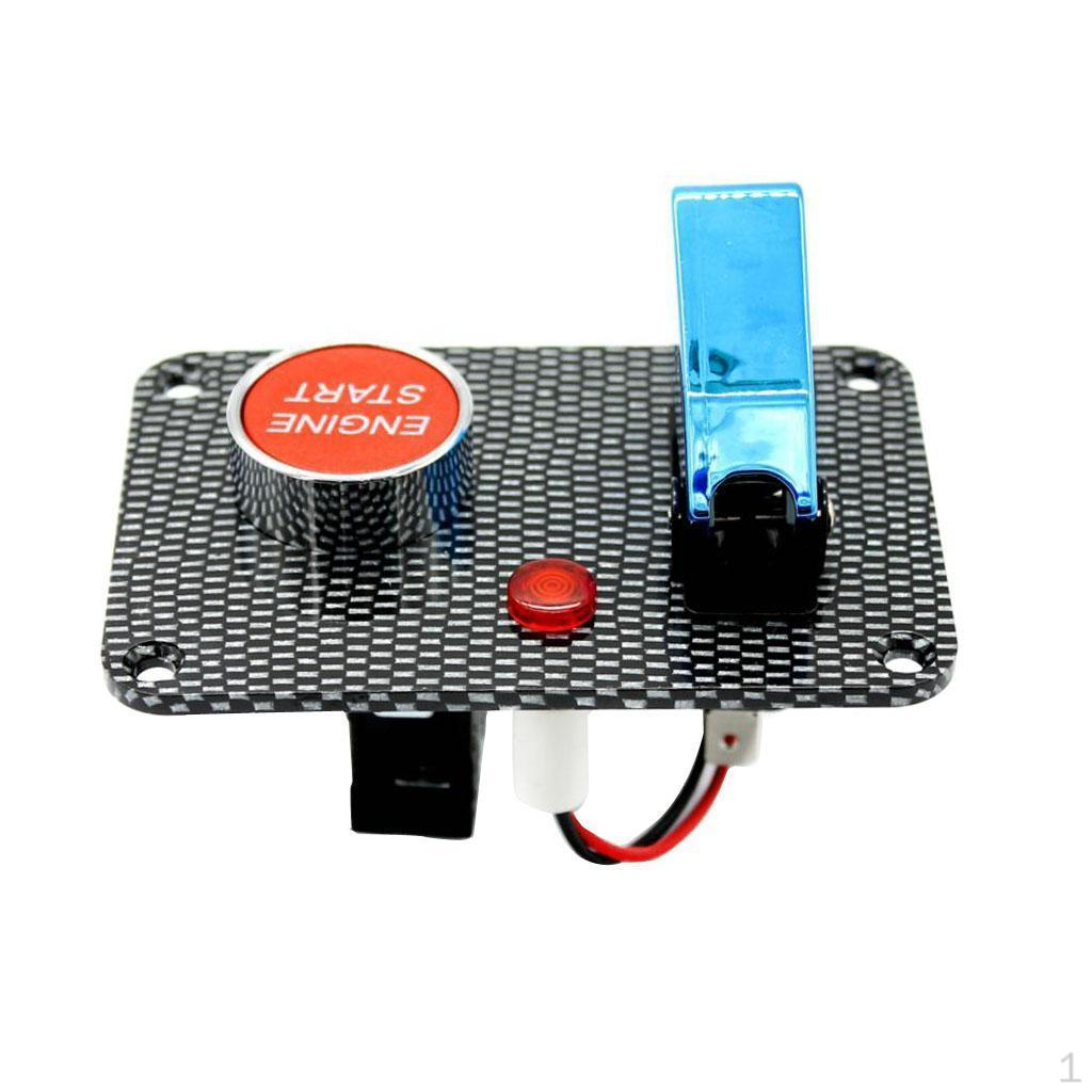 

Кнопка запуска двигателя автомобиля, лодки, синяя крышка, тумблер зажигания