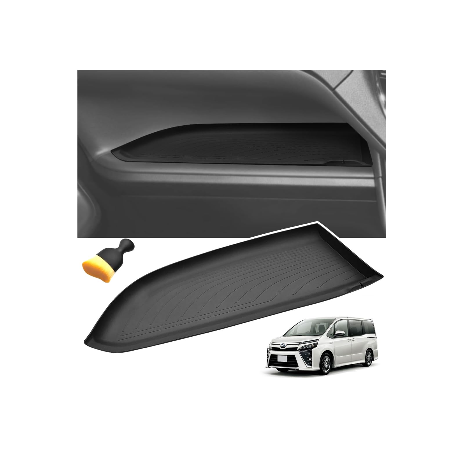 

Toyota 80 Series Passenger Side Open Tray Mat Piece Brush Rubber Easy to and Voxy 80 Accessories VOXY NOAH 80 Series Compatible with Voxy/Noah (1 Set) чёрный