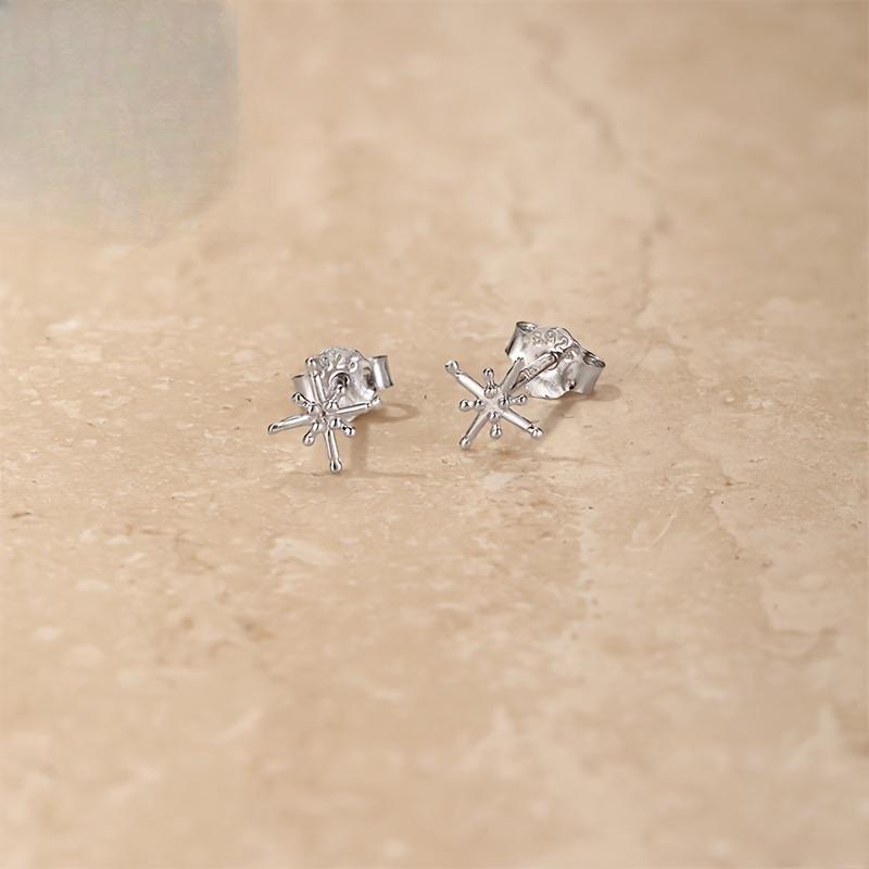 1PAIR women's fashion stud earrings, octagonal star stud earrings, simple, small and versatile, suitable for gift-giving daily vacation wear
