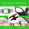 Automotive Safety Hammer For Emergencies Featuring Metal Construction Easy Grip Design Rapid Evacuation In Crisis Moment M4YD
