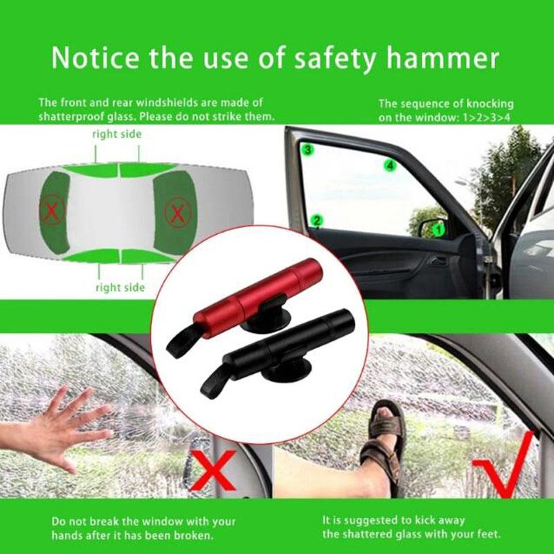 Automotive Safety Hammer For Emergencies Featuring Metal Construction Easy Grip Design Rapid Evacuation In Crisis Moment M4YD