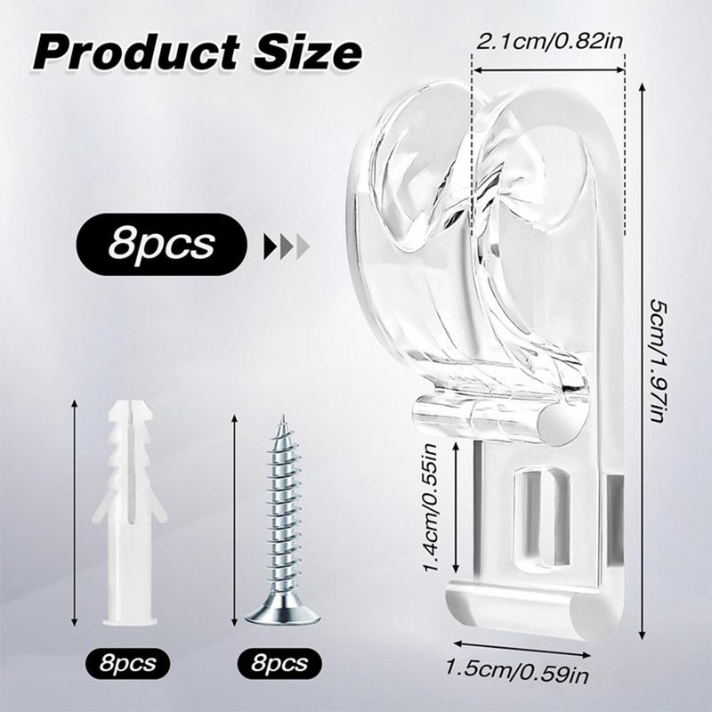 Roller Shade Chain Retainer 8X Blind P Clip Hooks Blind P Clip Hooks Roller Shade Clear Safety Chain Retainer Roller Blinds