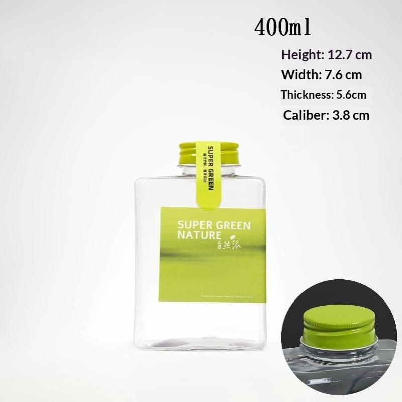 Empty Plastic Drink Containers Disposable 350/400/500ML Food Safe Bottles for Juice Liquor Birthday Party Supplies