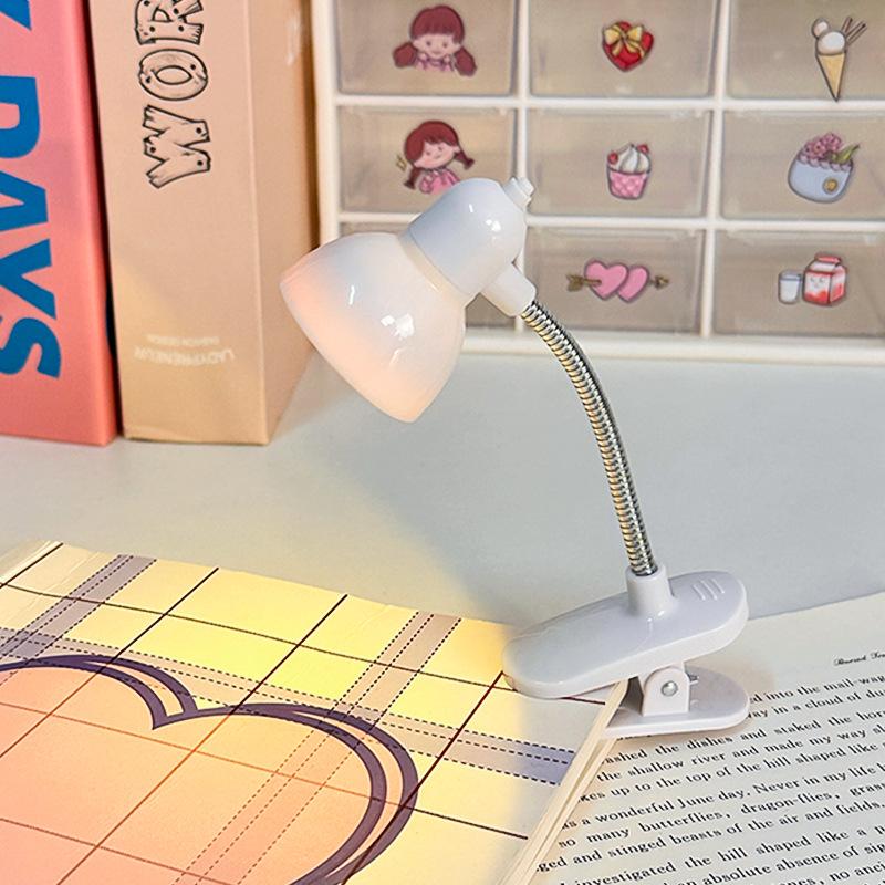 Mini LED Clip-On Desk Lamp - Ideal for Reading and Bedside Use