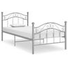 Vidaxl Bed Frame, Grey, Metal, 90X200 Cm