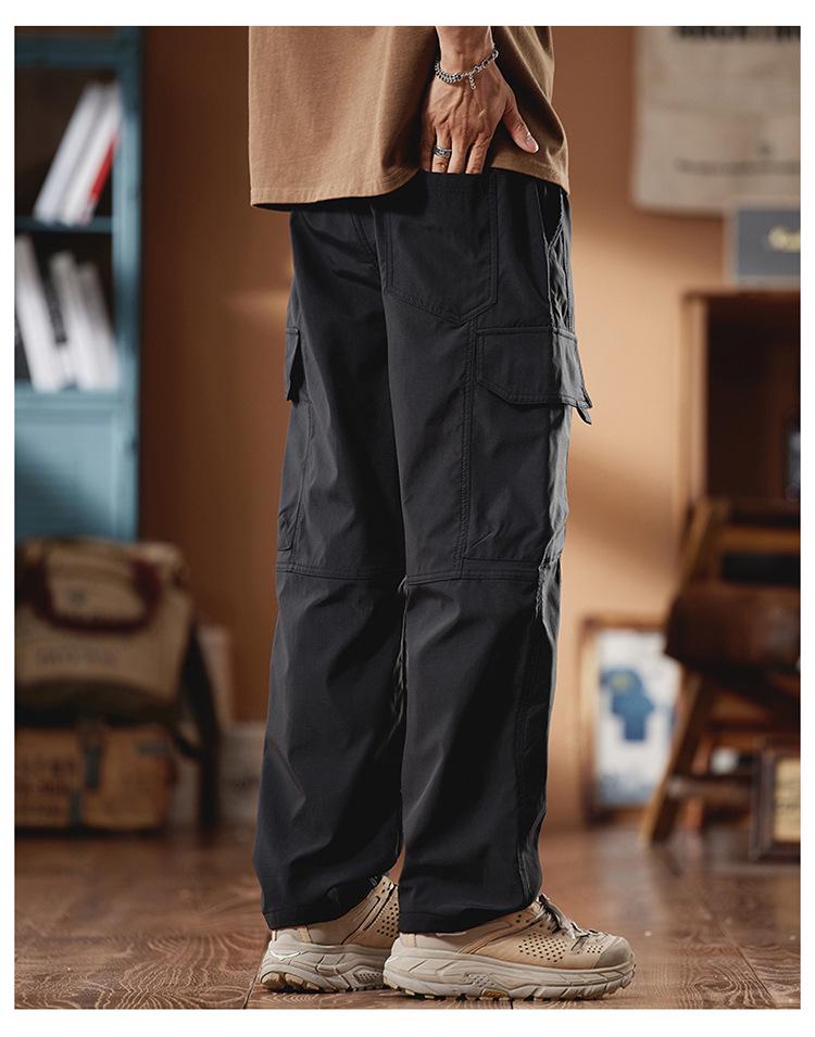 Shanggu Men's Retro Waterproof Loose Casual Pants for Autumn and Winter