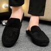 Hollow Out Mules Half Loafers Slippers Men Man Summer Slip On Sneakers Large Size 45 46 Open Back Casual Shoes Slides Sandals