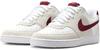 Women's Nike Court Vision Low Sneakers (FQ7628-100) White/adobe/dragon Red/team Red
