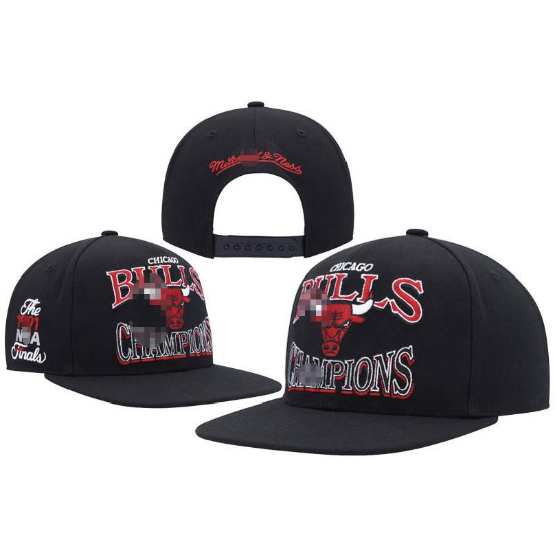 NBA Bulls Basketball Cap, Hip-hop Cap for Men and Women, Embroidered Flat-brimmed Cap, Outdoor Sun Protection Hat, Trendy Wide-brimmed Cap