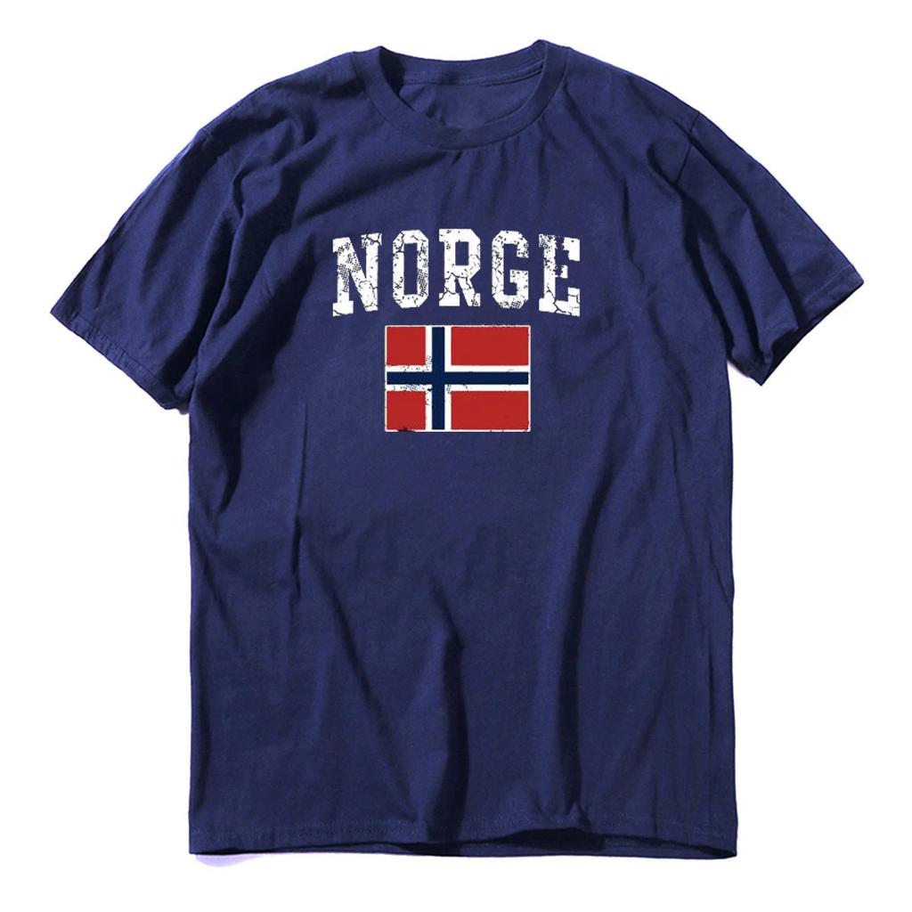 Pánská Móda Norsko Vlajka Norska Norská Košile Ležérní Velké Velikosti S Hip Hop Styl Horní Díly Tričko S-4xl Trička