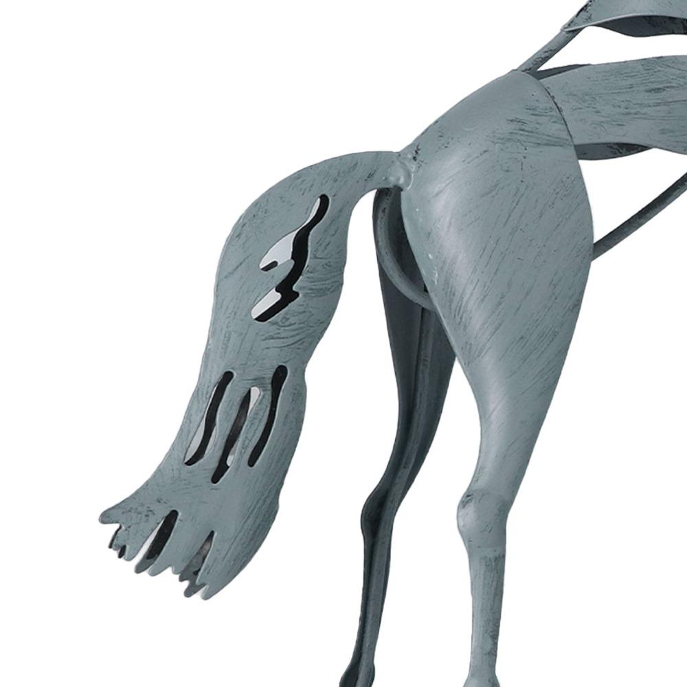 Iron Running Horse Statue Abstract Horse Figurine Decor Desktop Horse Ornament Office Display
