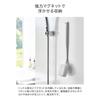 Yamazaki Magnetic Silicone Body & Facial Brush Set (White + Black) - Tower - Body/Face Brush, Double-Sided, Wall Mount - 10555/10556 -