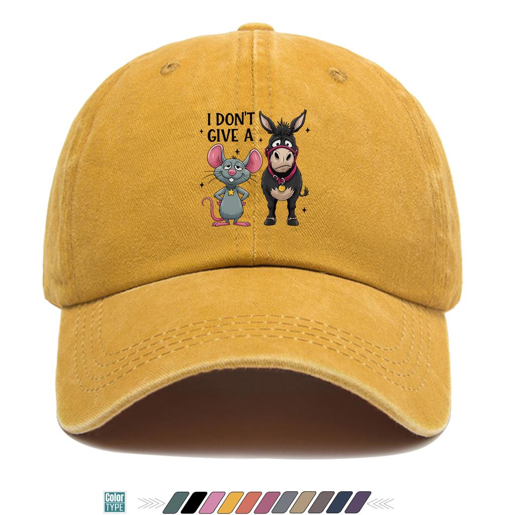 Pc Pcs Mouse Donkey Print Duckbill Cap Adjustable Buckle Closure Lightweight Breathable Suitable for Outdoor Travel Un