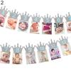 1st Baby Birthday Party Glitter Crown Monthly Photo Banner 1-12 Months Garland