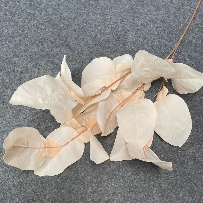 

Simulation Greenery Plant 9 Large Leaves For Wedding Decor Photography Prop Champagne