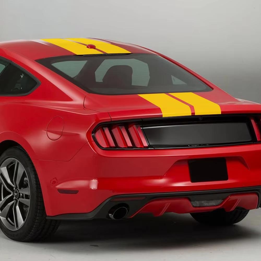 Car Stickers Auto Hood Bonent Roof Tail Decor Decal Graphics Stripes Kit Vinyl Tuning Cover For Ford Mustang GT500 GT350 GT