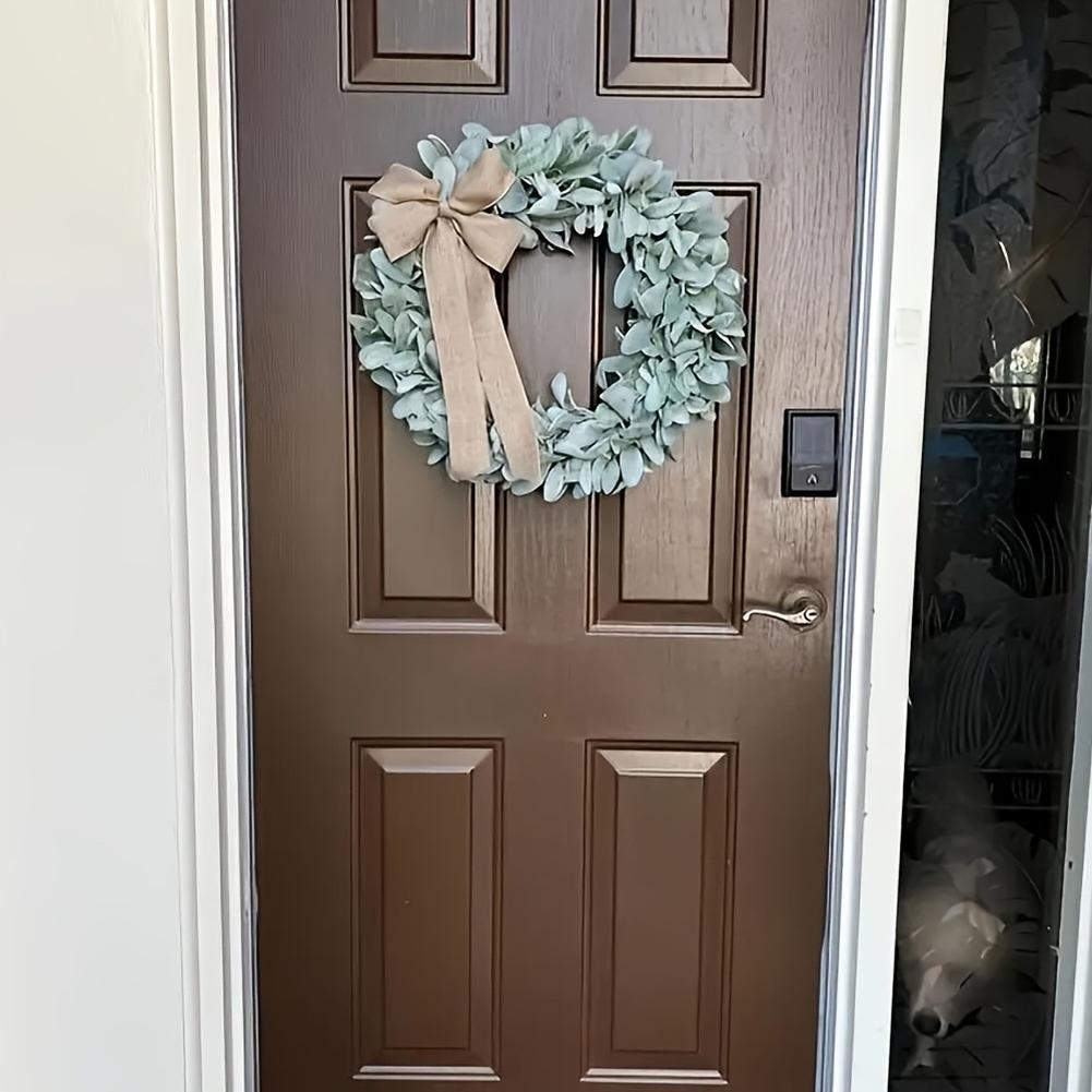 Spring Green Leaf Garland for Door Hanging Decoration Made of Weather Resistant Plastic Material for Long Lasting Use