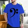 Music Bass Clef Print Modal Tshirt European Size Casual Loose Round Neck Short Sleeve Top For Unisex