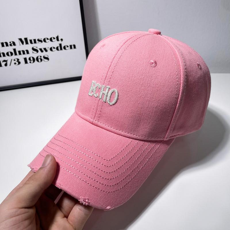 Letter Echo Embroidery Baseball Cap Adjustable Breathable Sun Hat Protection