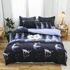 Washed Cotton Bedding Four-piece Set, Quilt Cover, Bed Sheet, Dormitory Three-piece Set