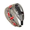 1PC temperament wide headband female white hair broken hair pressure hair wide edge lace net red hairpin with teeth non-slip headband headband