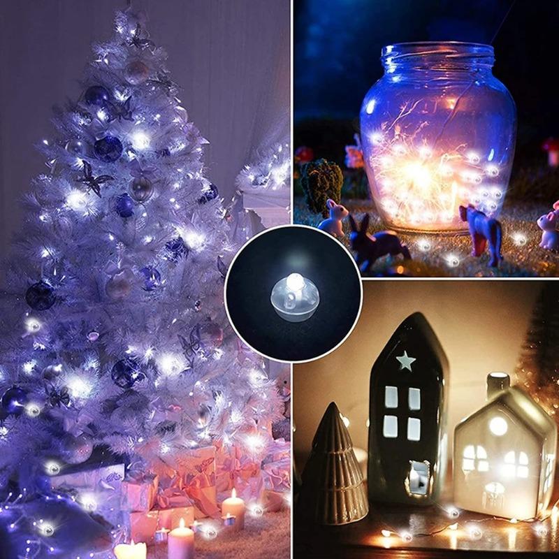 50pcs Colorful Glowing Small Ball Lamp LED Flash Round Balloon Lamp Mini Tumbler Ball Light for Christmas Wedding Party Decor