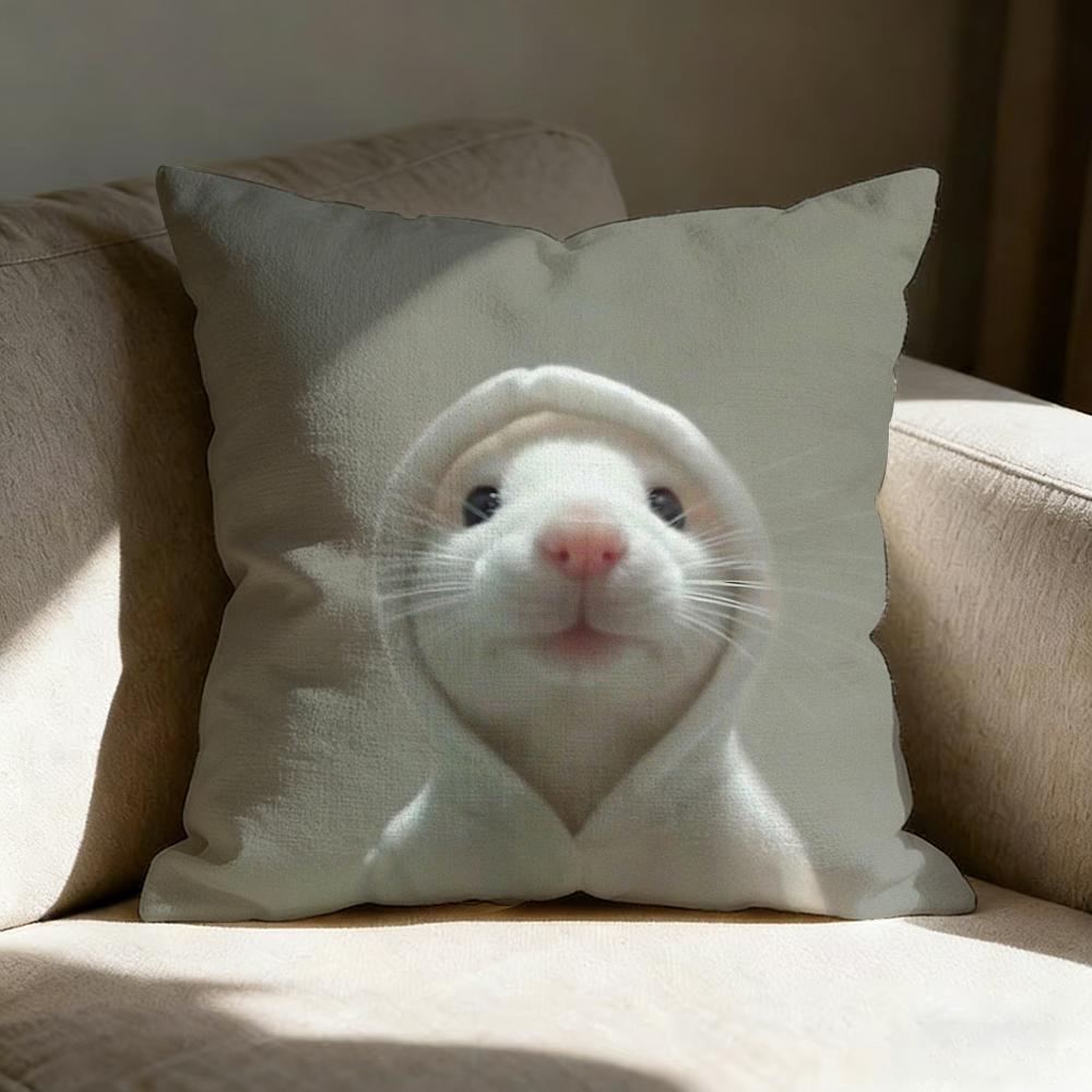 Kwaii Anime Cute Mouse Pillow Case Pillowcase, Double-Sided Printed, Sofa Cushion, Bedroom Headboard Pillow