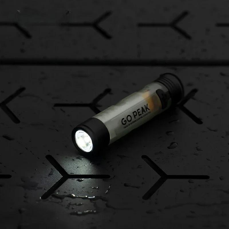 Tactical Mini Flashlight Keychain 5050 LED W/ Magnetic Tail Cap Clip On Cap Light Portable EDC for Blackout Hiking