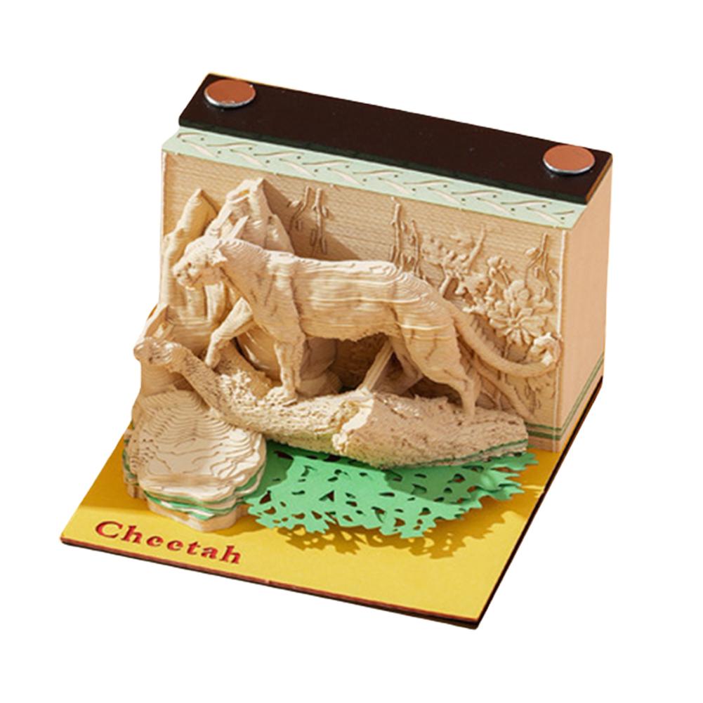 2025 Tear Away Calendar Panoramic Hand-Torn Paper Carving 3D Art Calendar Paper Carving 2025 Calendar Memo Pad Desktop Ornaments