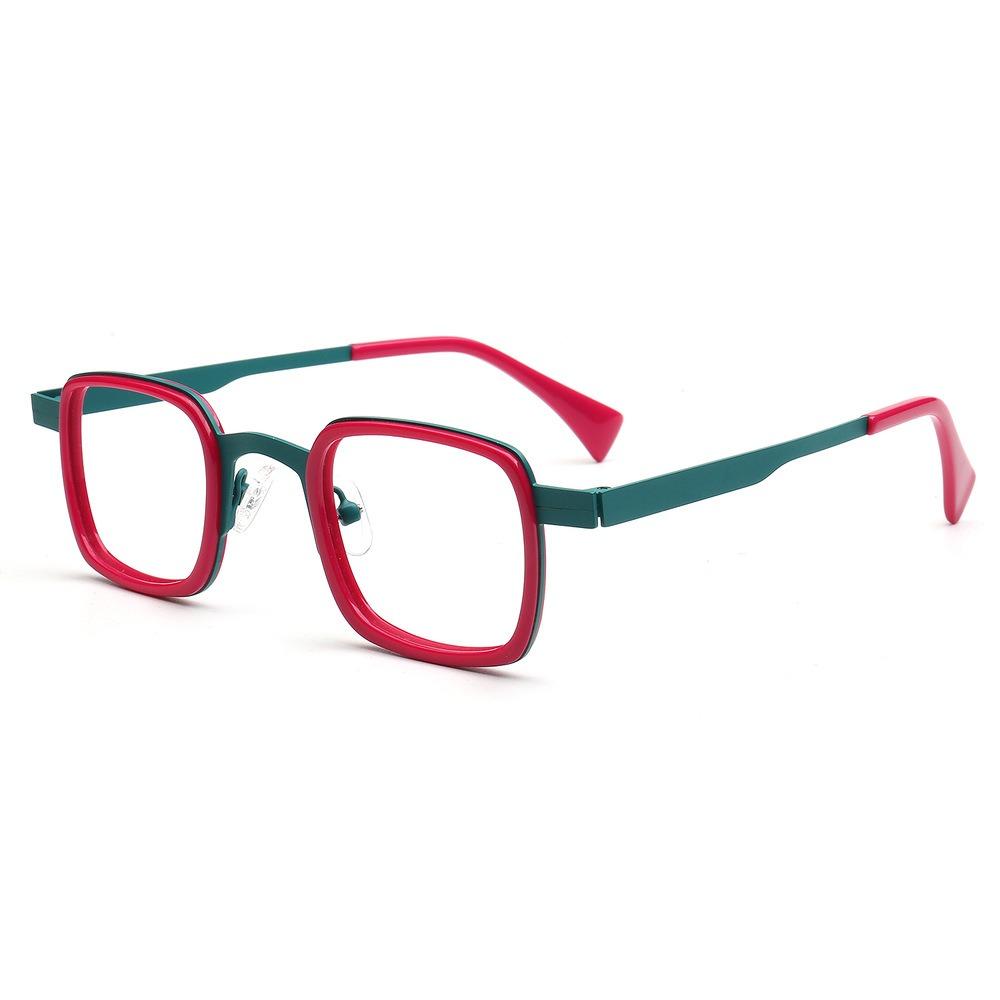 

Acetate Titanium Glasses Frame for Men Women Brand Design Retro Vintage Square Eyeglasses frames High Quality male Eyewear красный
