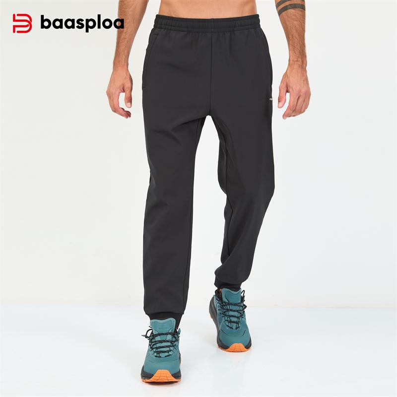 BAASPLOA Winterhose für Herren Plus Fleece Verdickte Herren Premium Marke Warme Trainingshose Outdoor Casual Täglicher Komfort Sporthose für Herren
