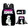 Classic Funny Friday Night Funkin 3D Print 3pcs/Set Pupil School Bags Laptop Daypack Backpack Inclined Shoulder Bag Pencil Case