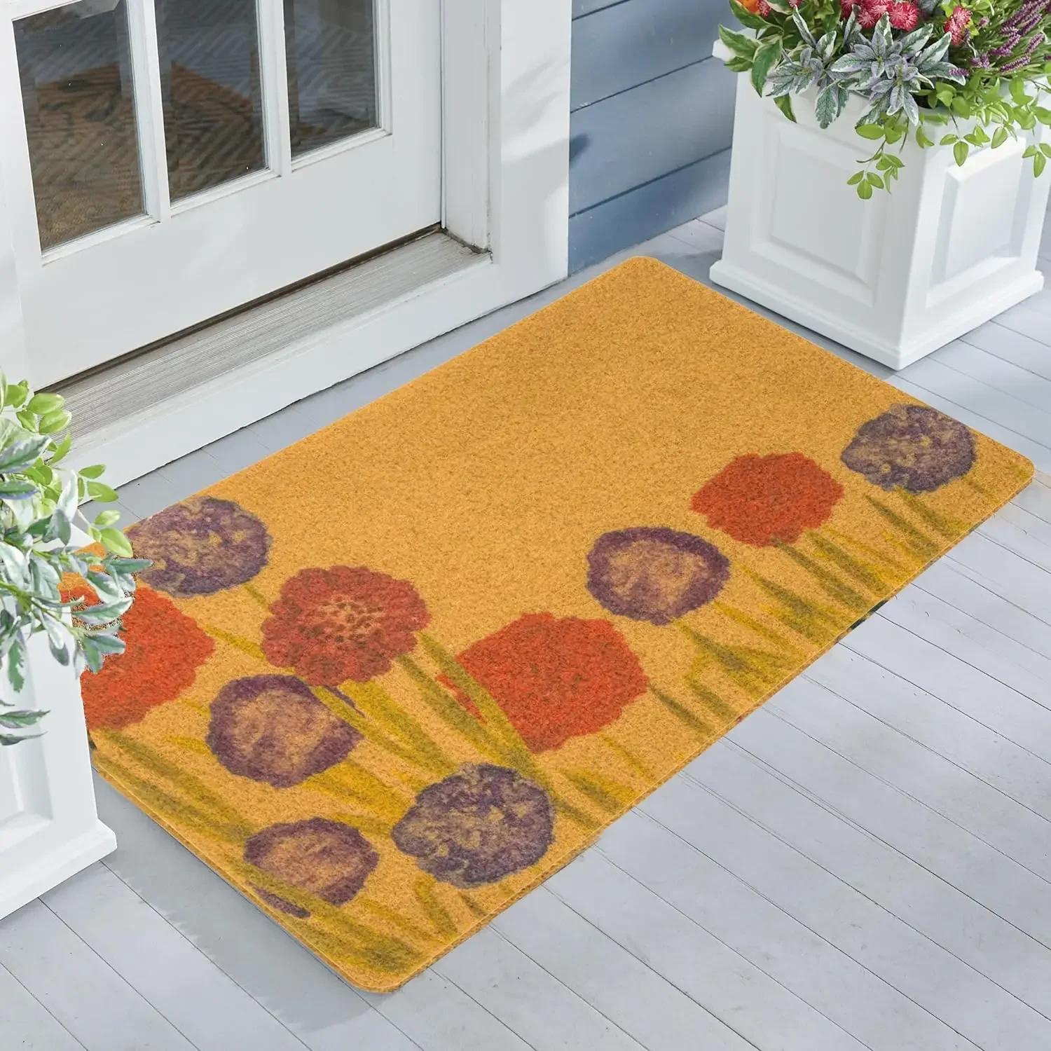 Paillasson imprimé Floral pour entrée de bienvenue intérieure, tapis décoratif de sol avant, antidérapant, facile à nettoyer, tapis résistan 40x60cm