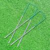100pcs Half Green Artificial Grass Turf U Pins Metal Galvanised Pegs Staples Weed