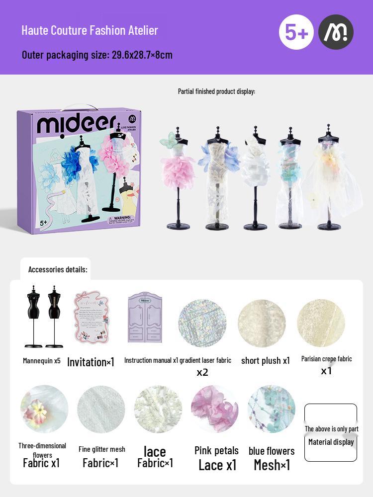 

Mideer DIY Deer-Themed Dress Design Kit for Girls - Handmade Toy & Birthday Gift (Ages 6+)