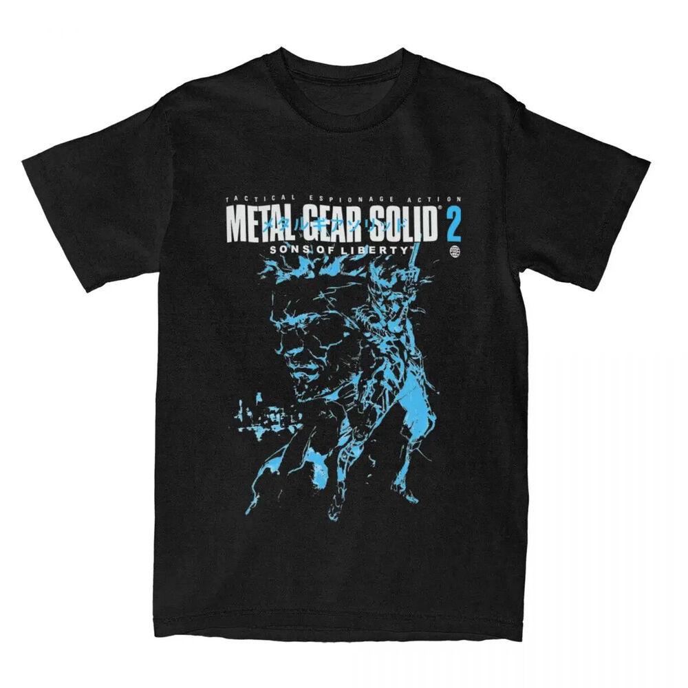 Men Women MGS2 Snake And Raiden Cover Game Metal Gear Solid Graphic T Shirt Stuf Unisex T-Shirt S