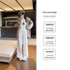 Women's Ice Silk High-Waist Wide Leg Trousers - Summer 2025 Collection