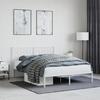 VidaXL Metal Bed Frame with White Headboard 135x190 Cm 374485