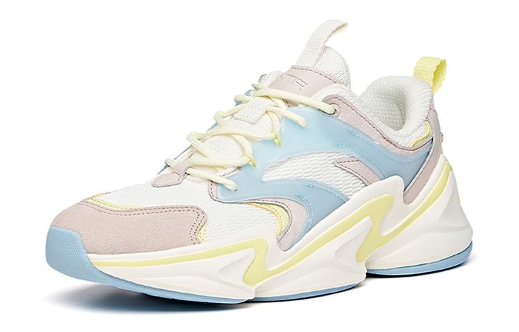 Women's Sneakers Anta Girly Cushioning Slip Resistant Low Top Running Shoes Women's White Green