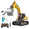 2.4G Alloy Excavator RC Bulldozer with Lights & Spray, 1:20 Scale Kids' Toy