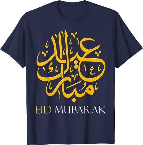 Eid Fitr Muslim Clothing Kids Eid Mubarak TShirt Happy EidMubarak Eid Al Adha Tee Short Sleeve Blouses Family Matching Tops