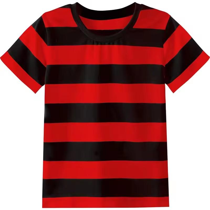 

3D-печать Контрастные цвета полосы Дизайн Футболки О-образный вырез Короткий рукав Повседневная мужская летняя одежда Классическая футболка M