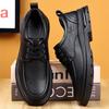 Men's Shoes Business Casual Leather Shoes Men Fashion Breathable Shoes British Casual Lace Up Leather Shoes