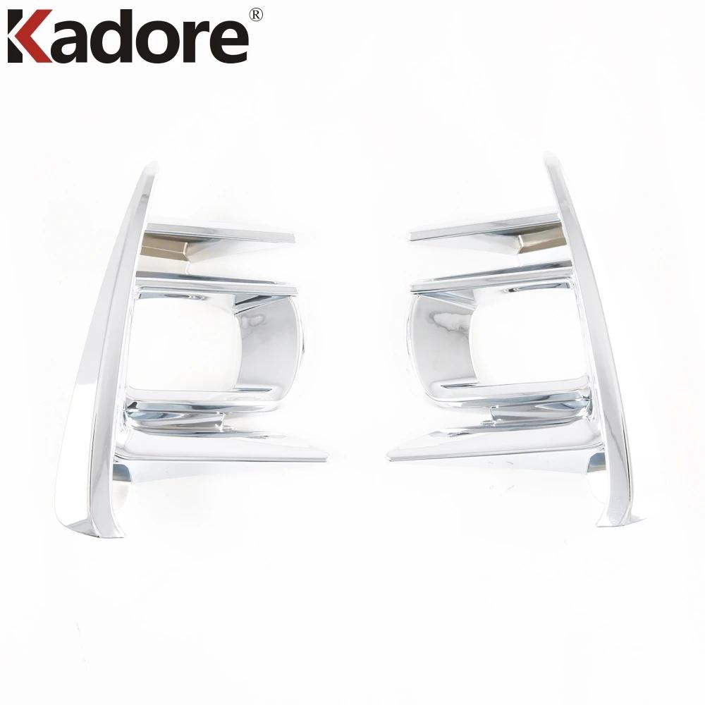 Front Fog Light Lamp Cover Trim For Toyota Sienna   Carbon Fiber Car Head Foglight Foglamp Bezel Trims Accessories ABS Chrome