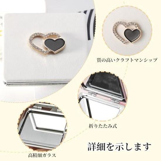 Doyime Compact Mirror Hand Double-Sided Makeup Two-Sided 1X 2X Magnifying Square Folding Unbreakable Popular Stylish Ultra-Lightweight Convenient
