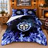 Printed 3Pcs Bedding Set Leeds United Football Pattern Bed Sheet Pillowcase For Bedroom Decor