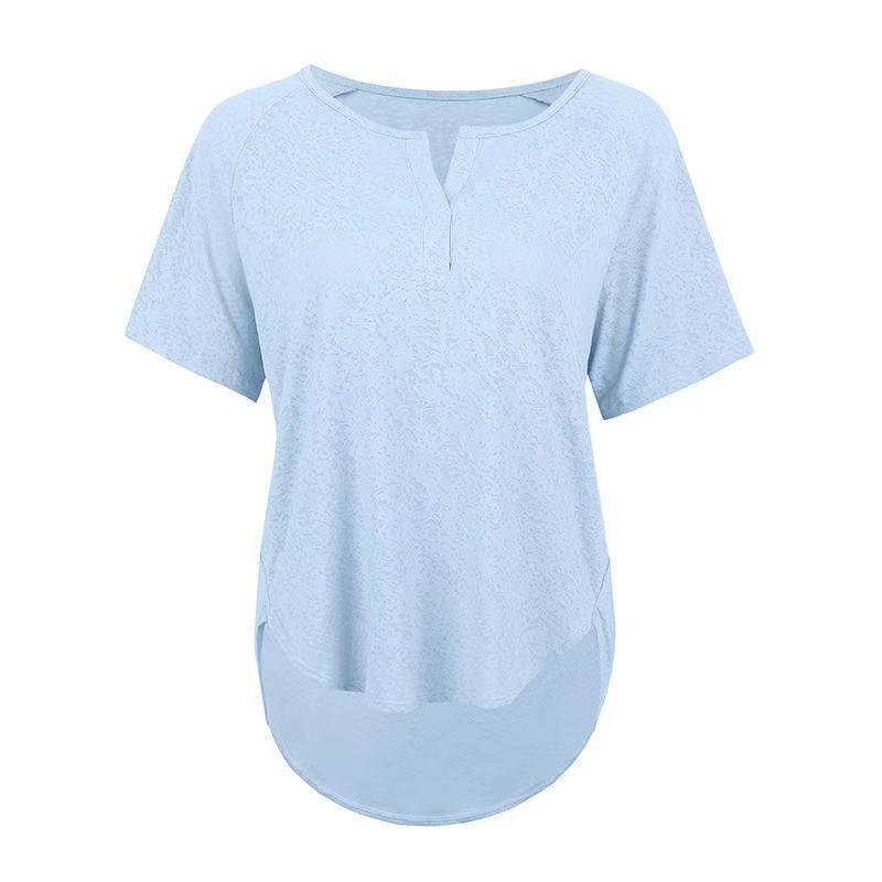 Women's Quick-Dry Short Sleeve Yoga Top - Loose Fit Summer Sports T-Shirt