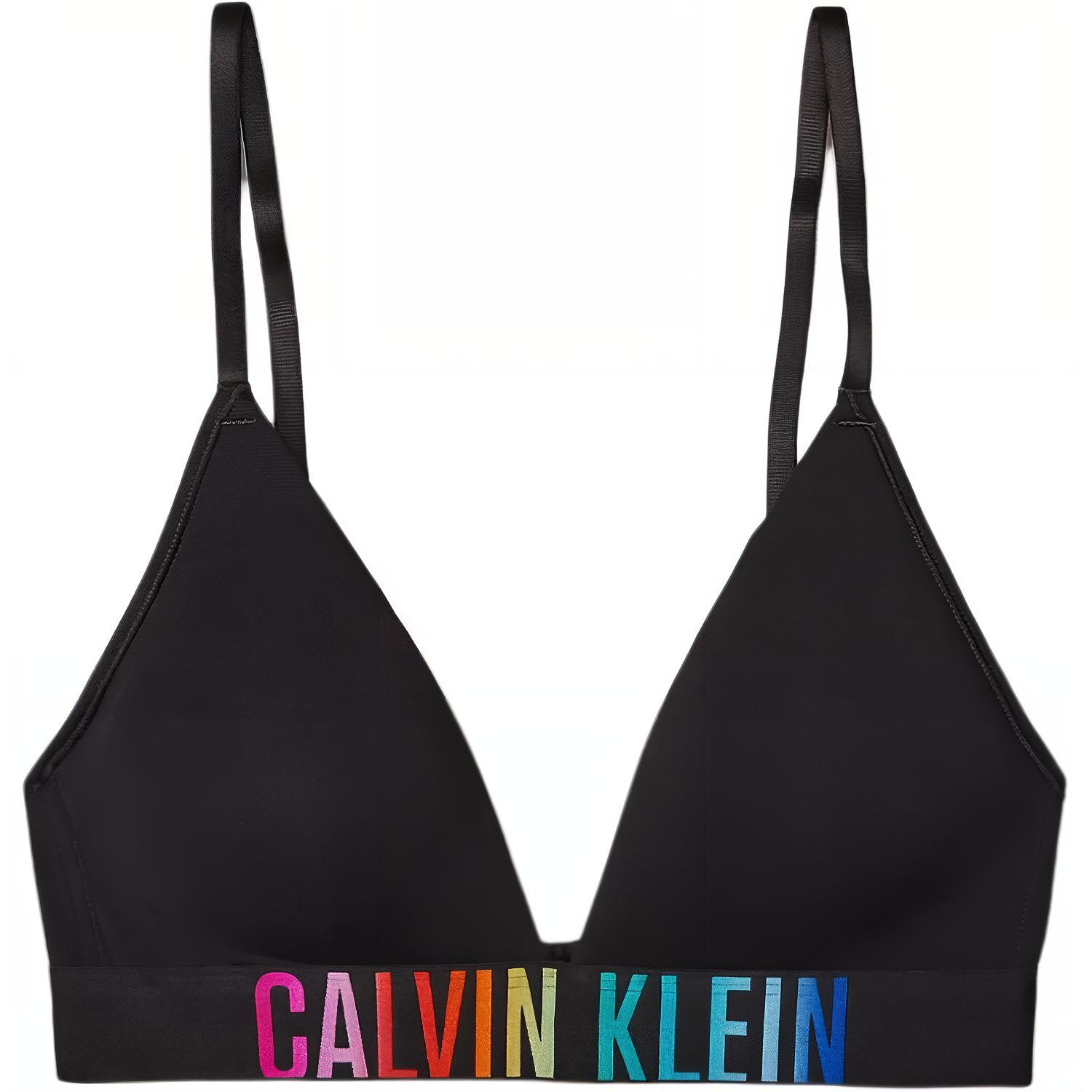 

Calvin Klein Letter Print Comfortable Breathable Bra Women underwear Black QF7830-001 XS